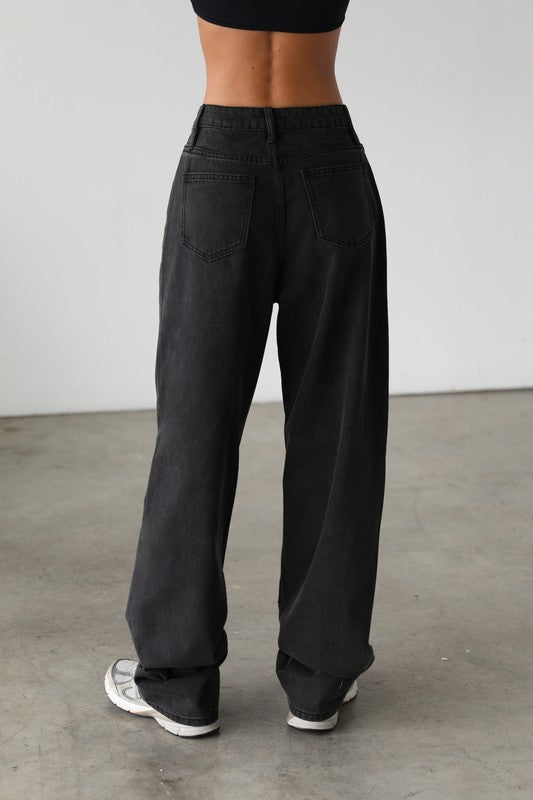 Black Distressed Skater Jeans