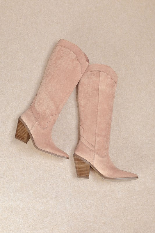 Taupe Suede Western Boot