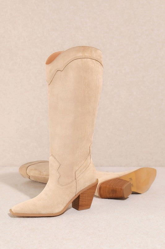 Taupe Suede Western Boot