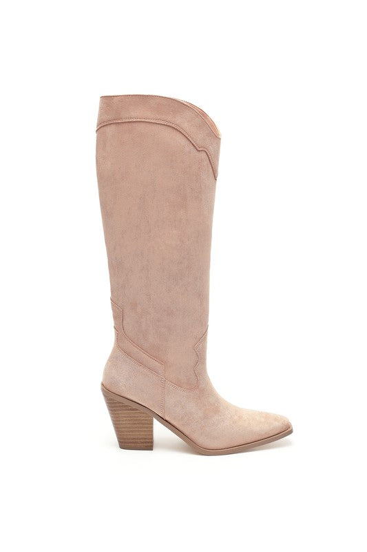 Taupe Suede Western Boot