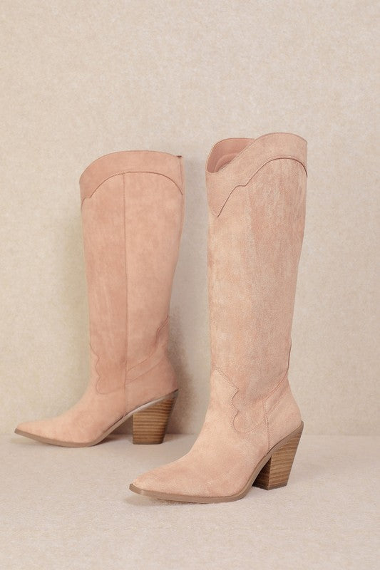 SALE Taupe Suede Western Boot