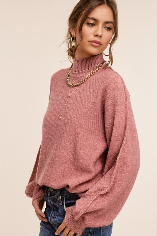 Mockneck Sweater (almond milk)