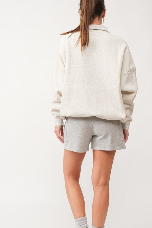 The Parker Pullover (white melange)