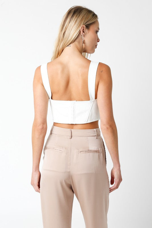 White Bustier Dakota Top