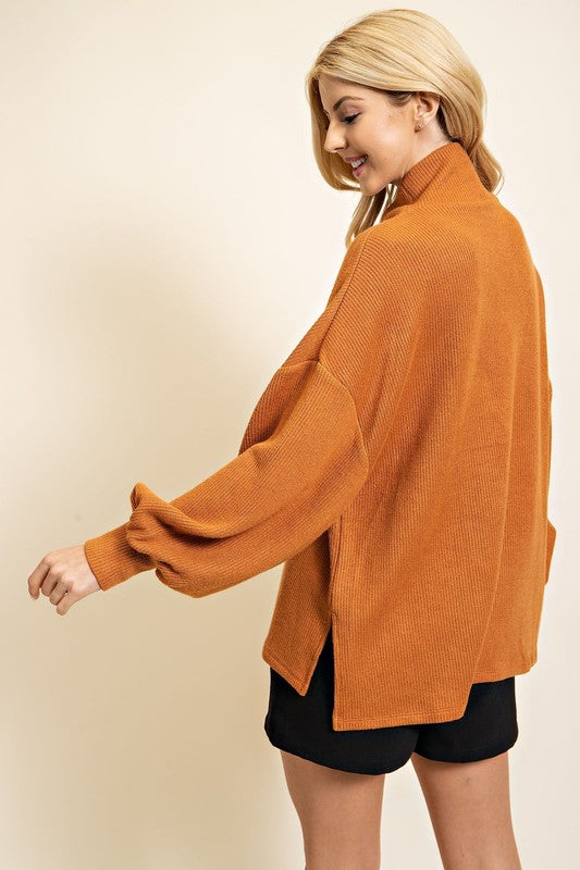 Balloon Sleeve Sweater (camel)