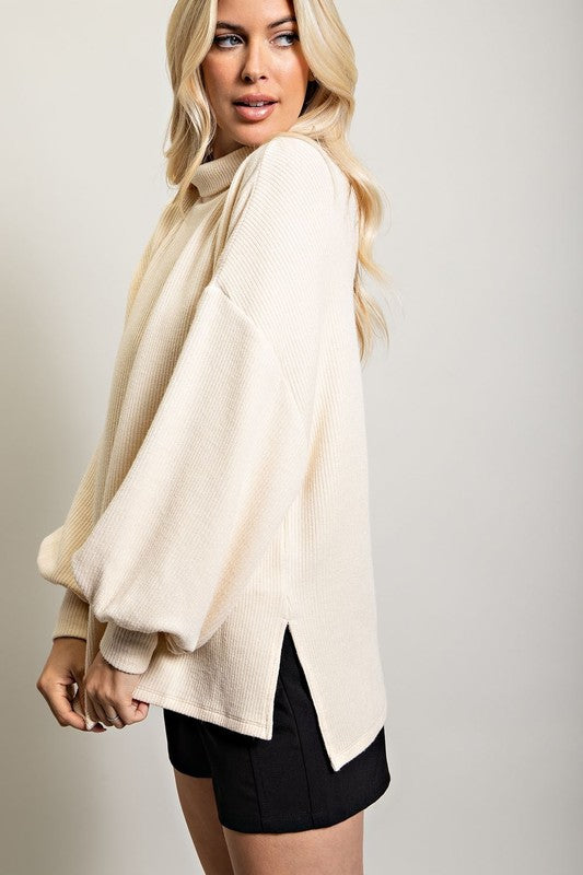 Balloon Sleeve Sweater (cream)