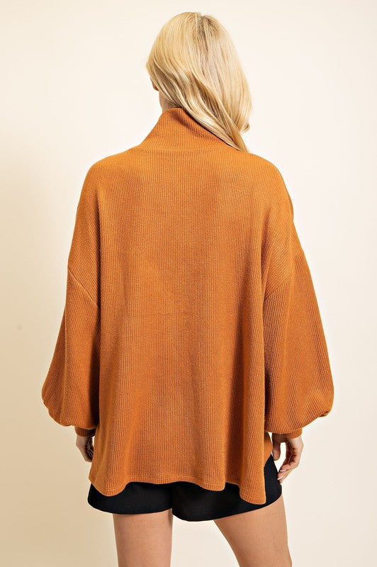 Balloon Sleeve Sweater (camel)