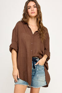 Daydream Button-Down (chocolate)
