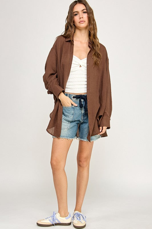 Daydream Button-Down (chocolate)