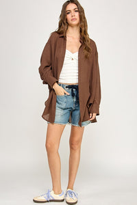 Daydream Button-Down (chocolate)