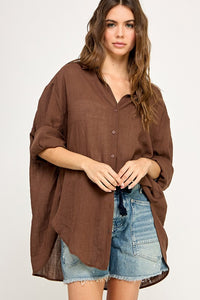 Daydream Button-Down (chocolate)