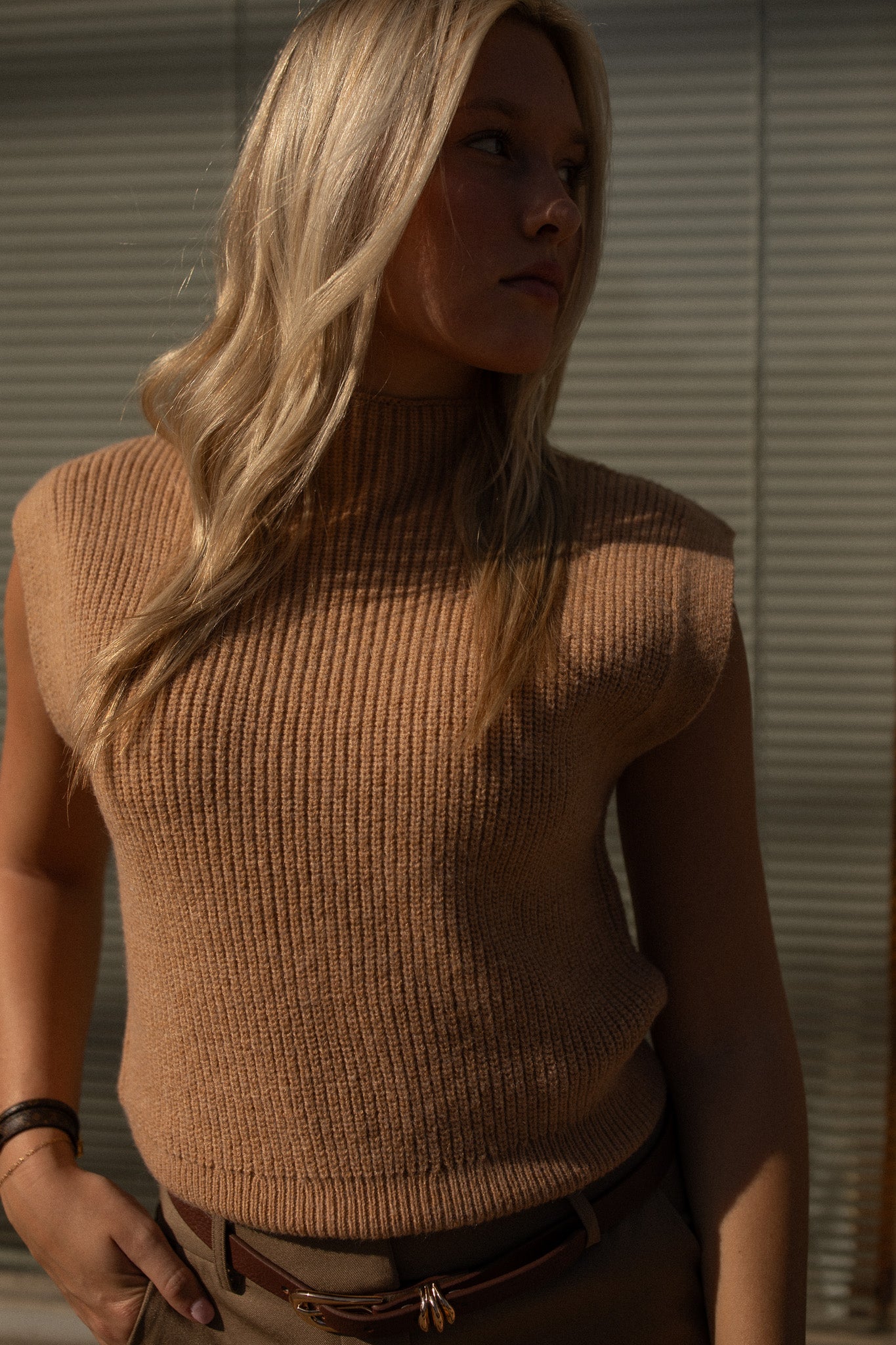 The Daphne Sweater Vest (camel)
