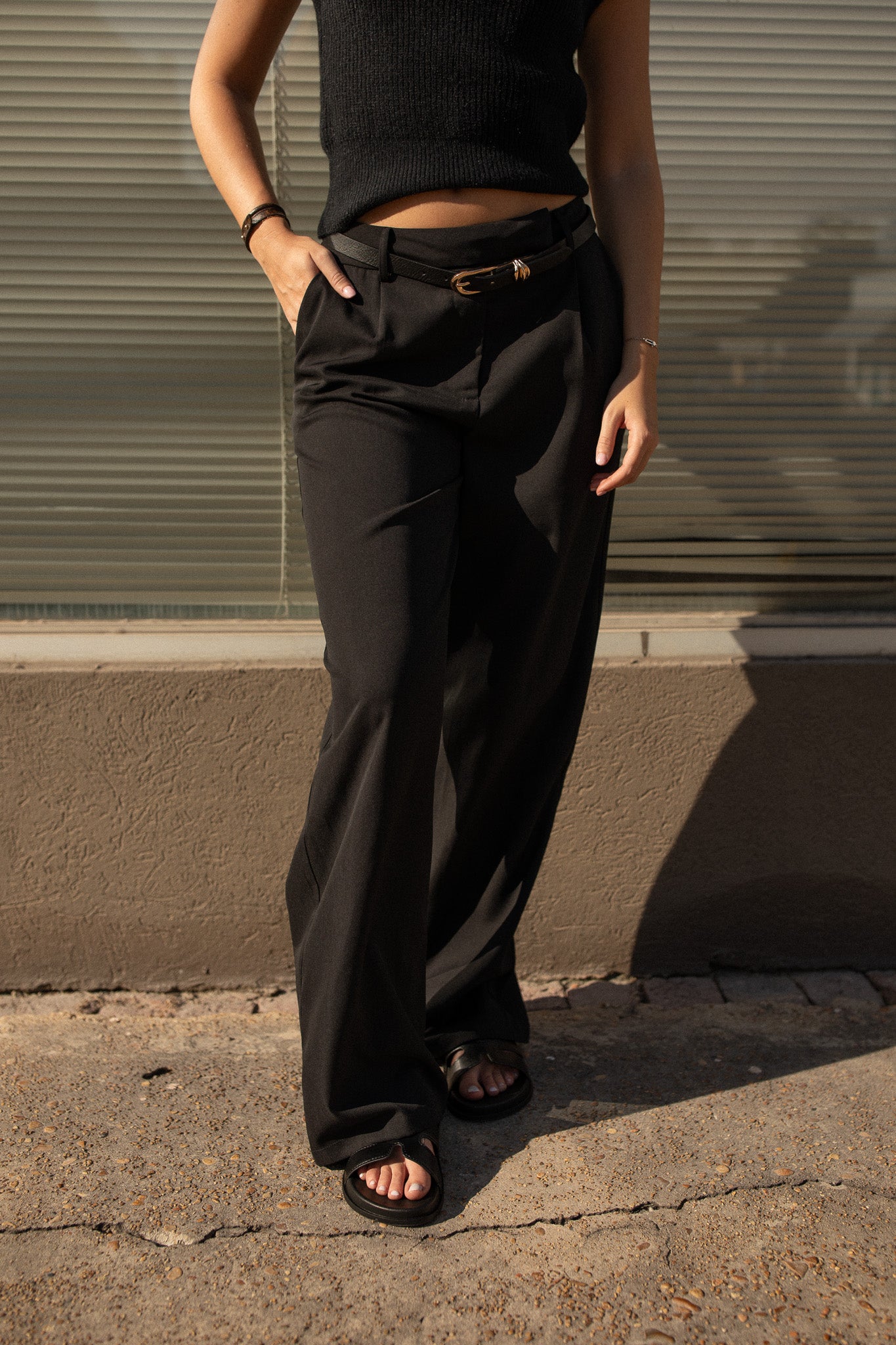 Williamette Wideleg Trouser (black)
