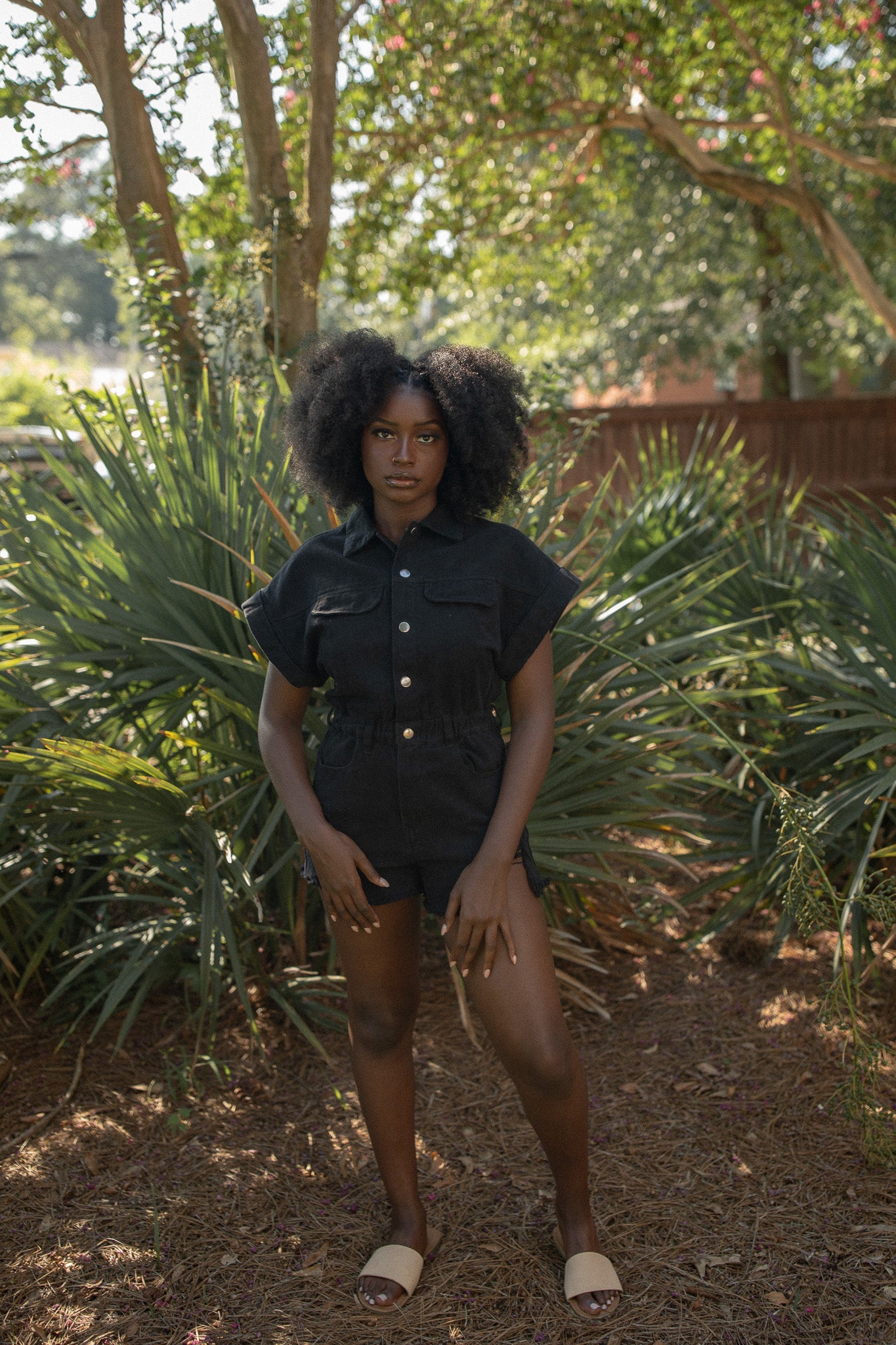 Distressed Denim Romper (3 colors)