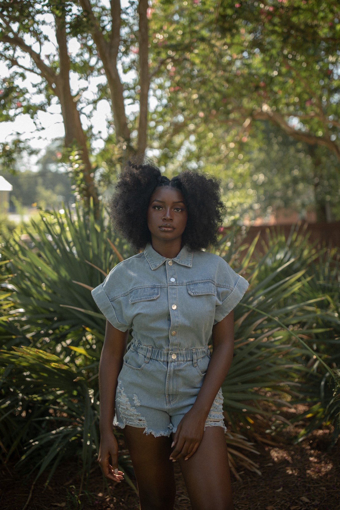 Distressed Denim Romper (3 colors)