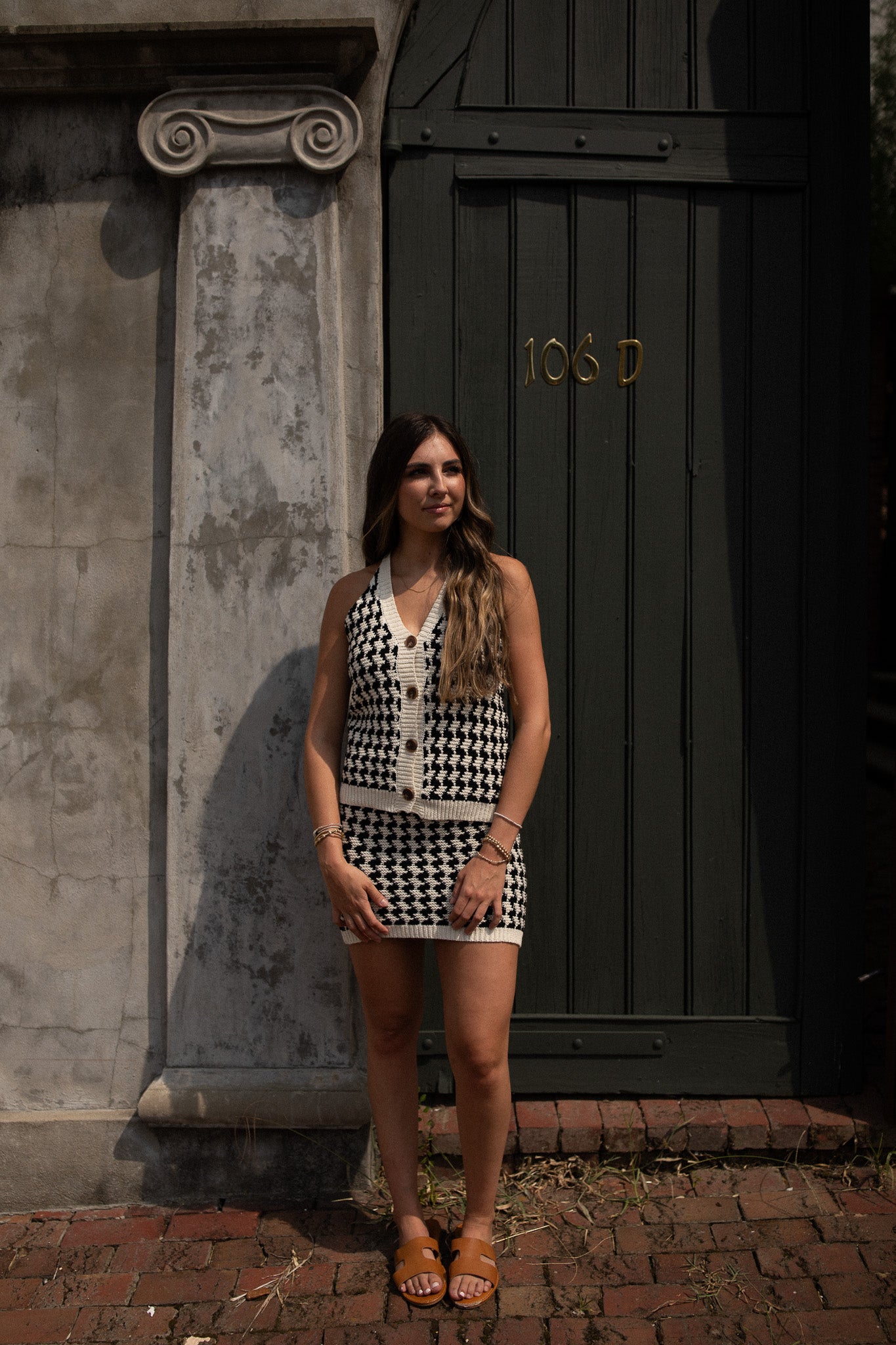 LITTLE LIES Houndstooth Skirt