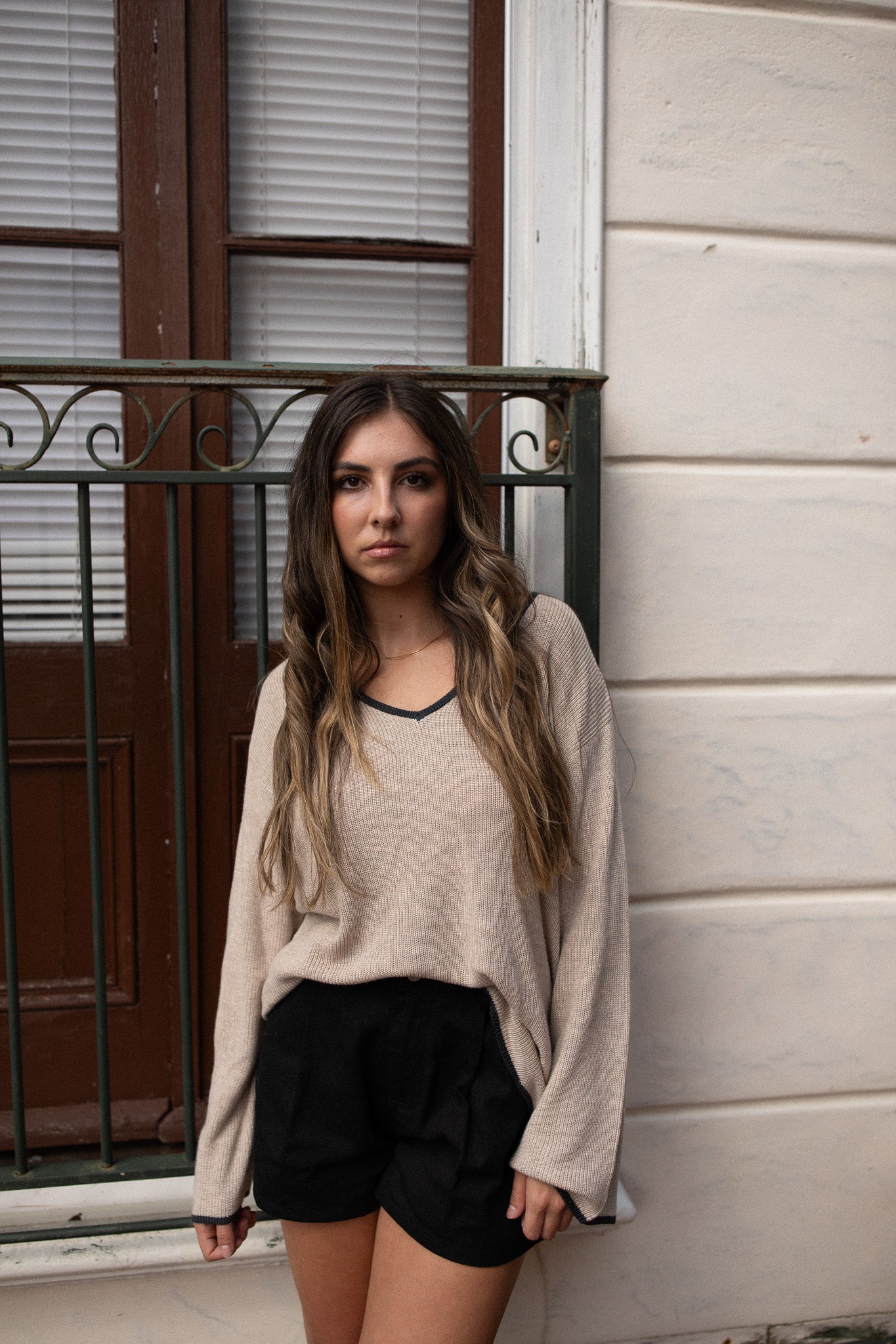 LITTLE LIES Lori Contrast Sweater