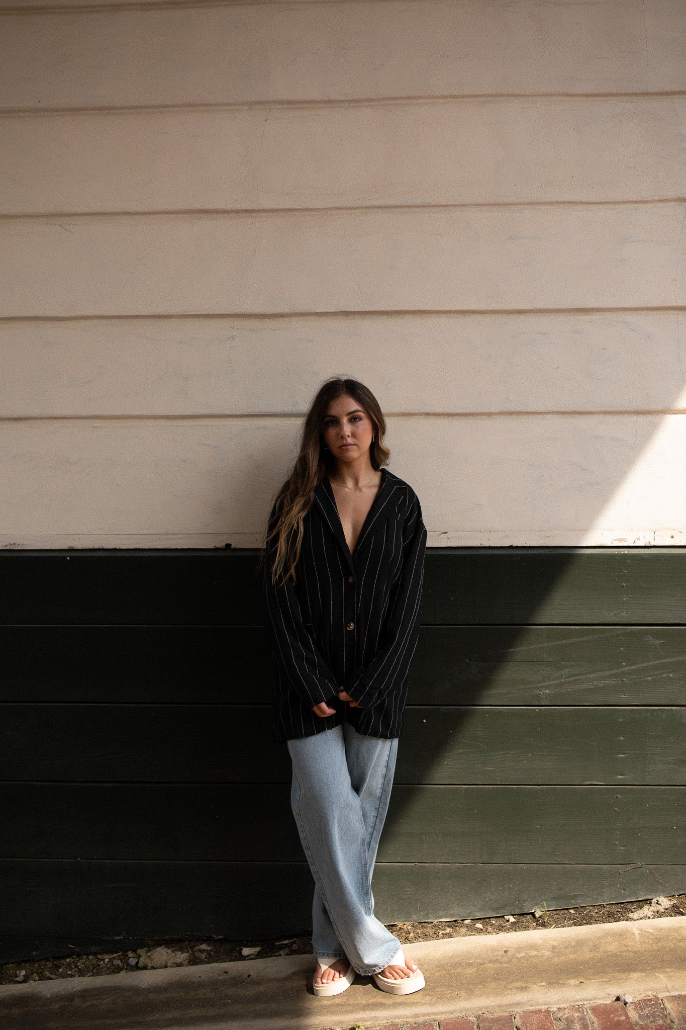 LITTLE LIES Pinstripe Blazer