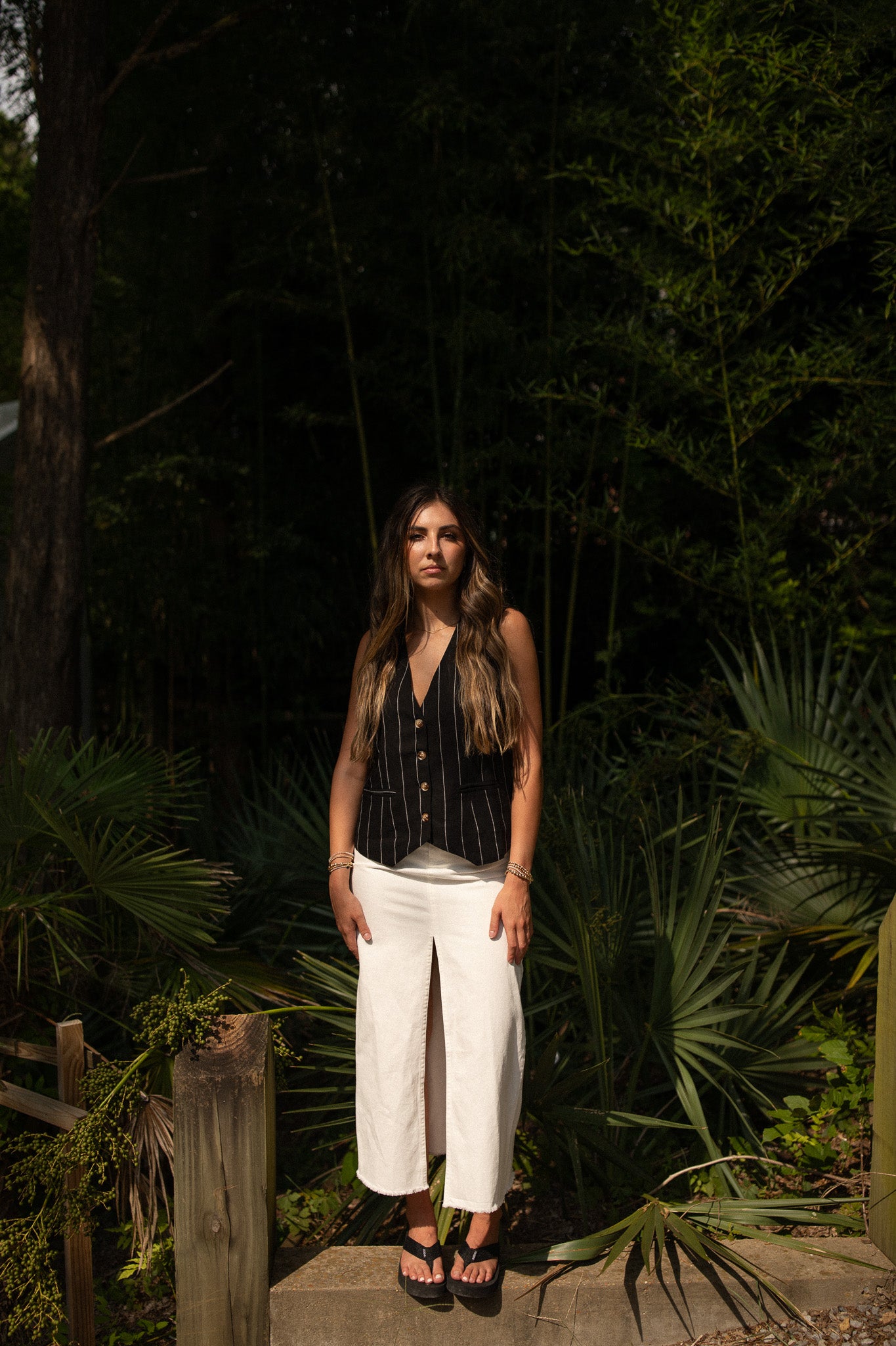 LITTLE LIES Pinstripe vest
