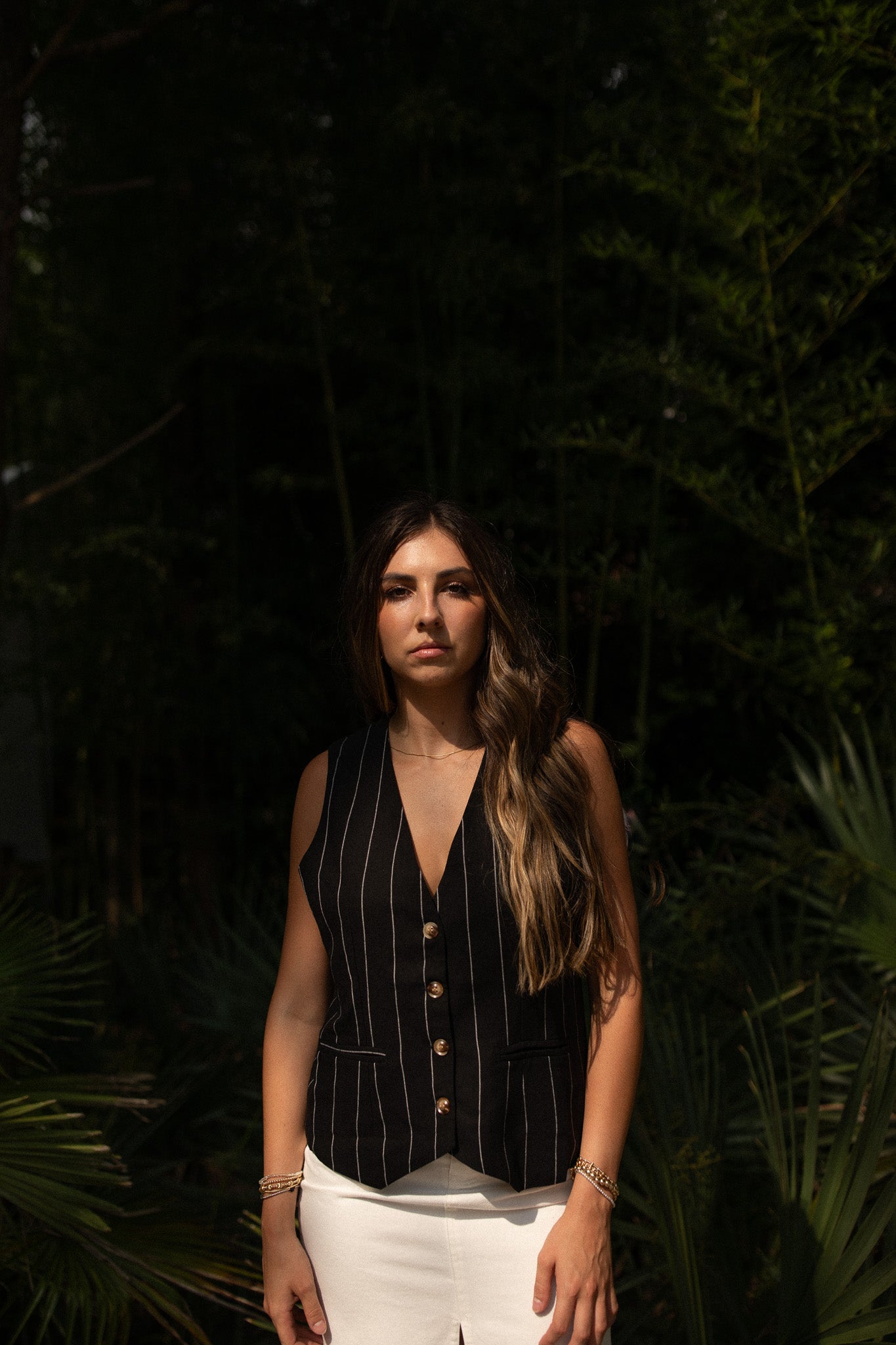 LITTLE LIES Pinstripe vest