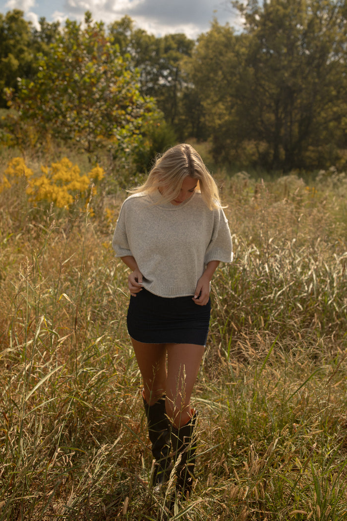 Indigo Denim Mini Skirt