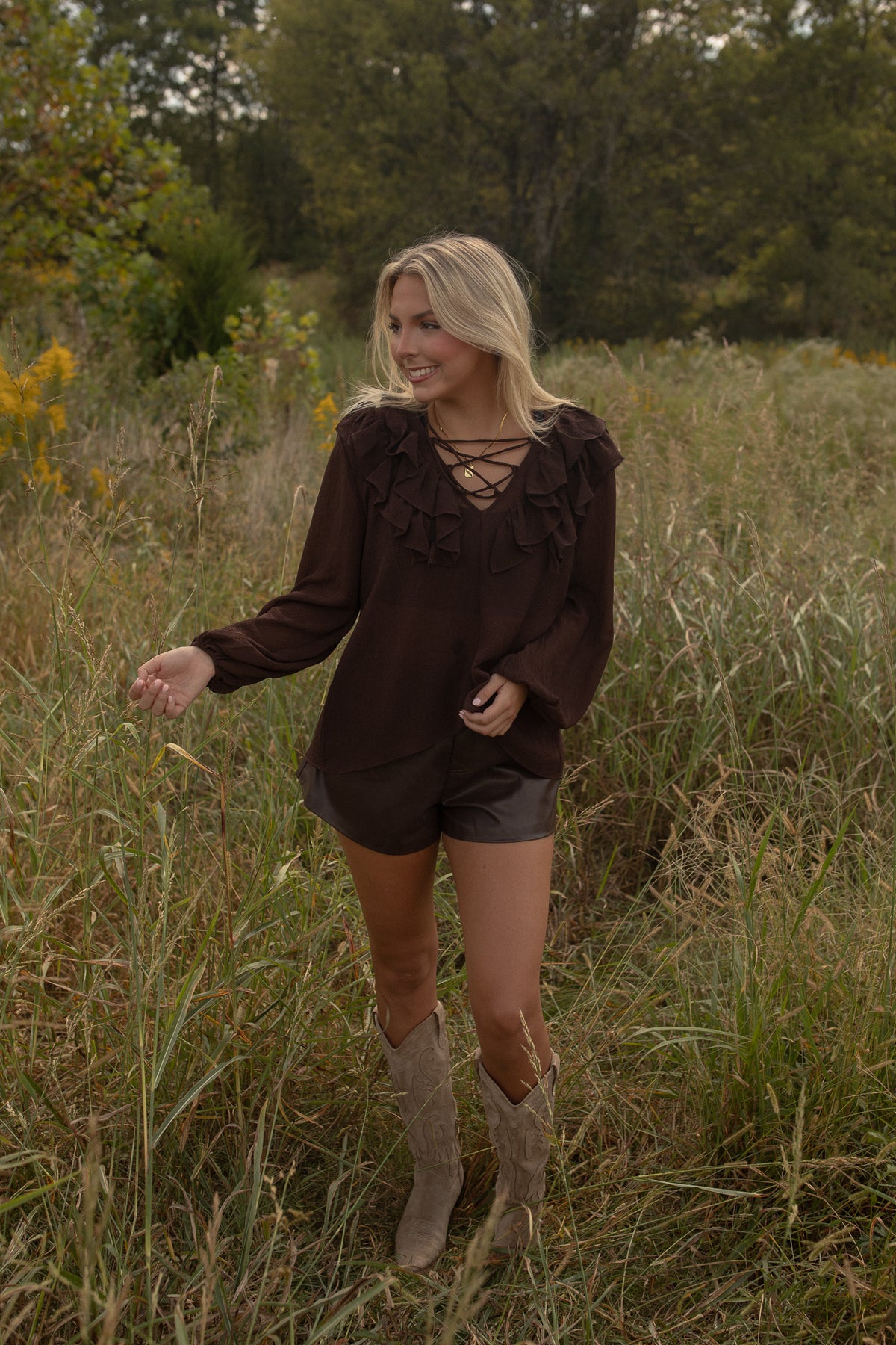 Marietta Blouse (chocolate)