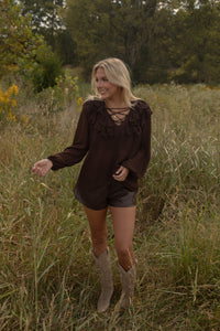 Marietta Blouse (chocolate)