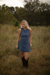 Brooklyn Seamed Denim Dress