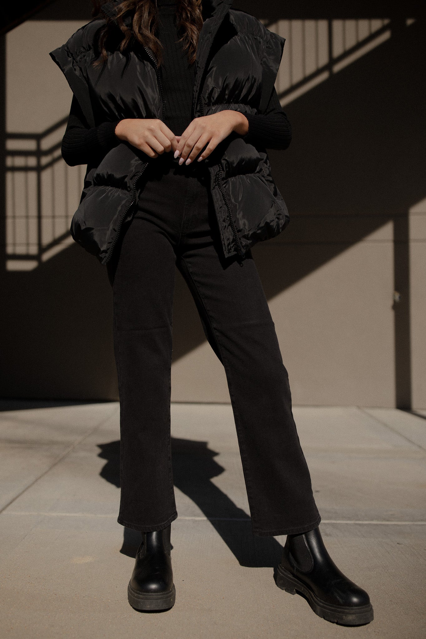 The Dad Straight Leg Jean (High Rise Black)