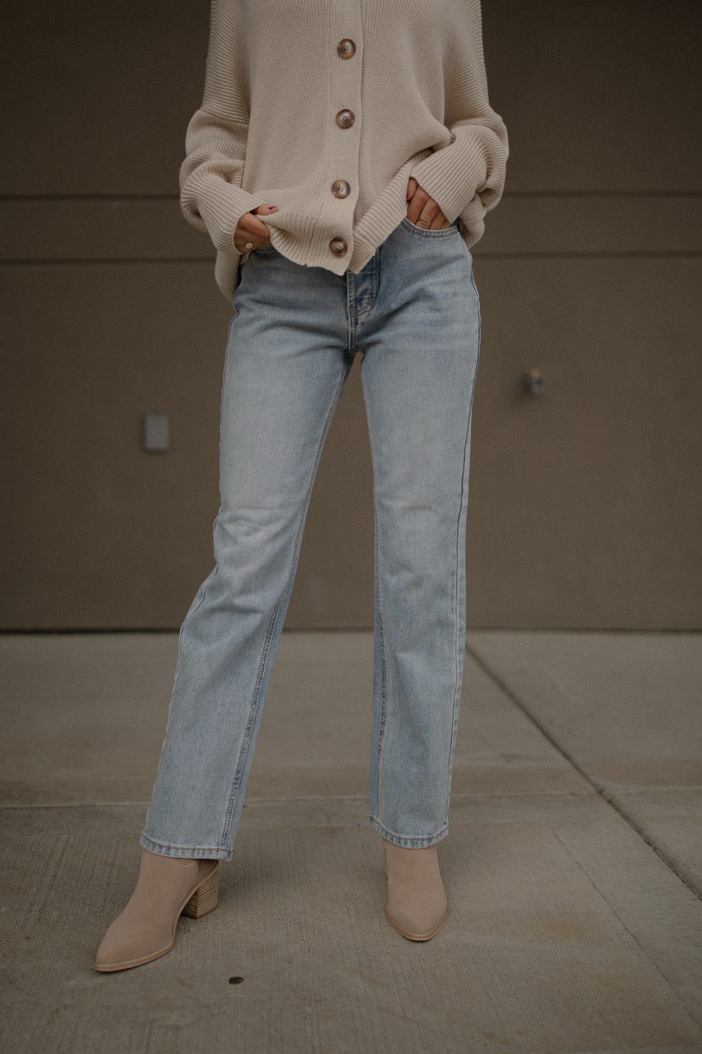 Classic High Rise Straight Jeans