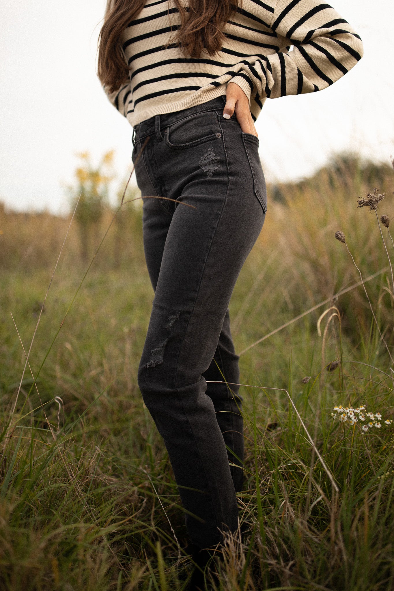 SALE Washed Black Comfort Skinny Jean