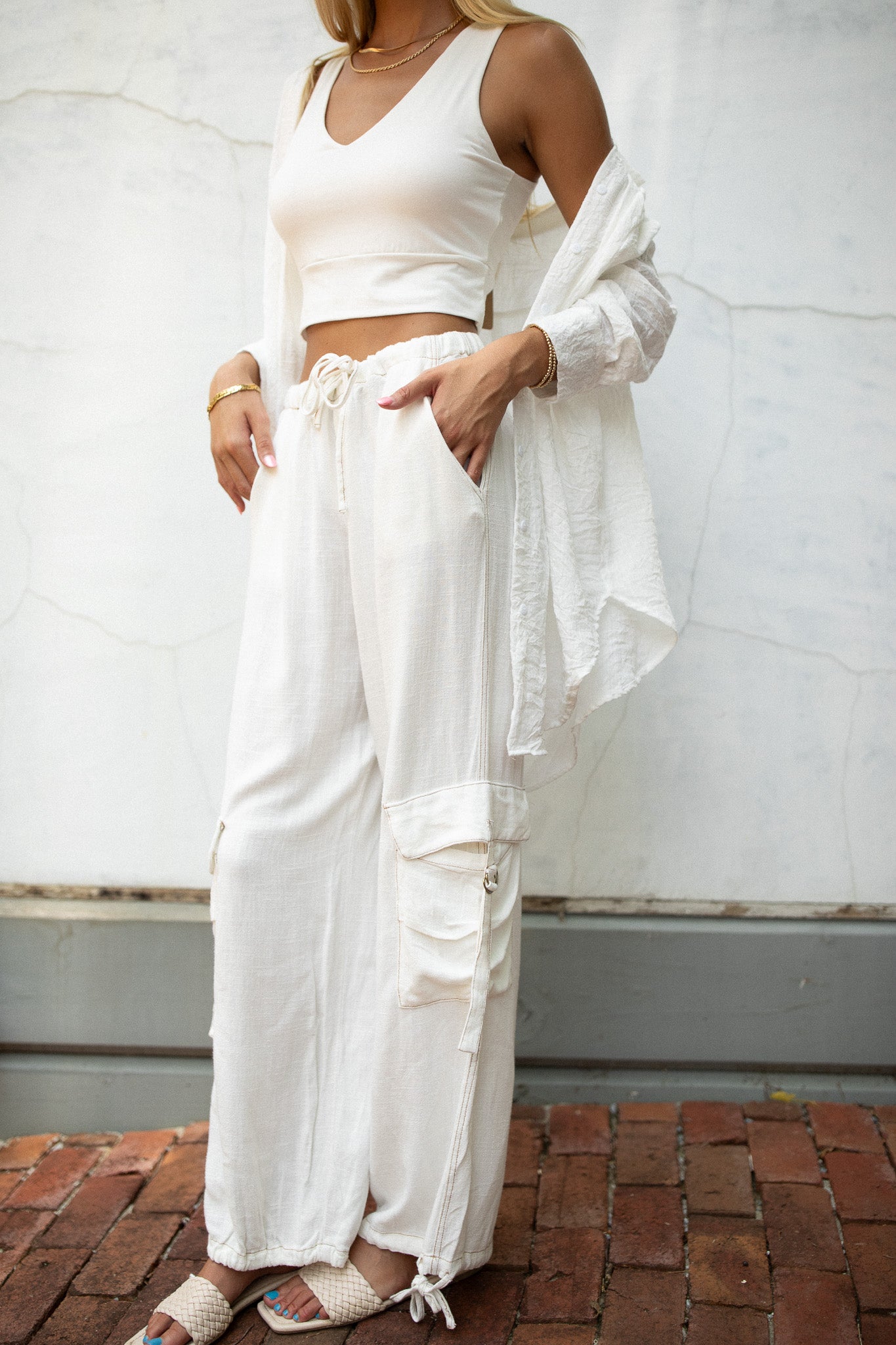 BEST SELLER Linen Cargo Pants (2 colors)