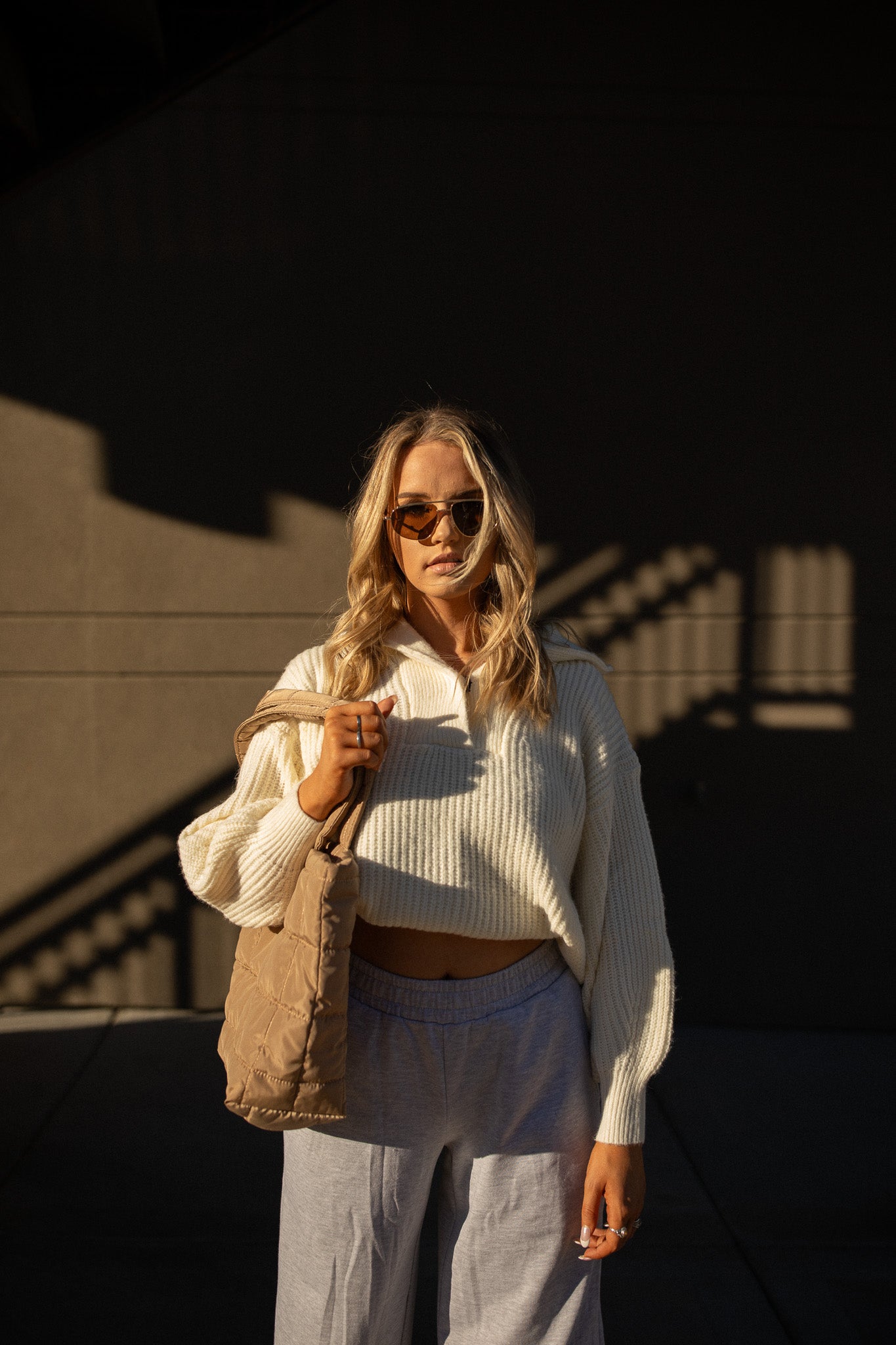 The Winslet Collared Sweater (white)