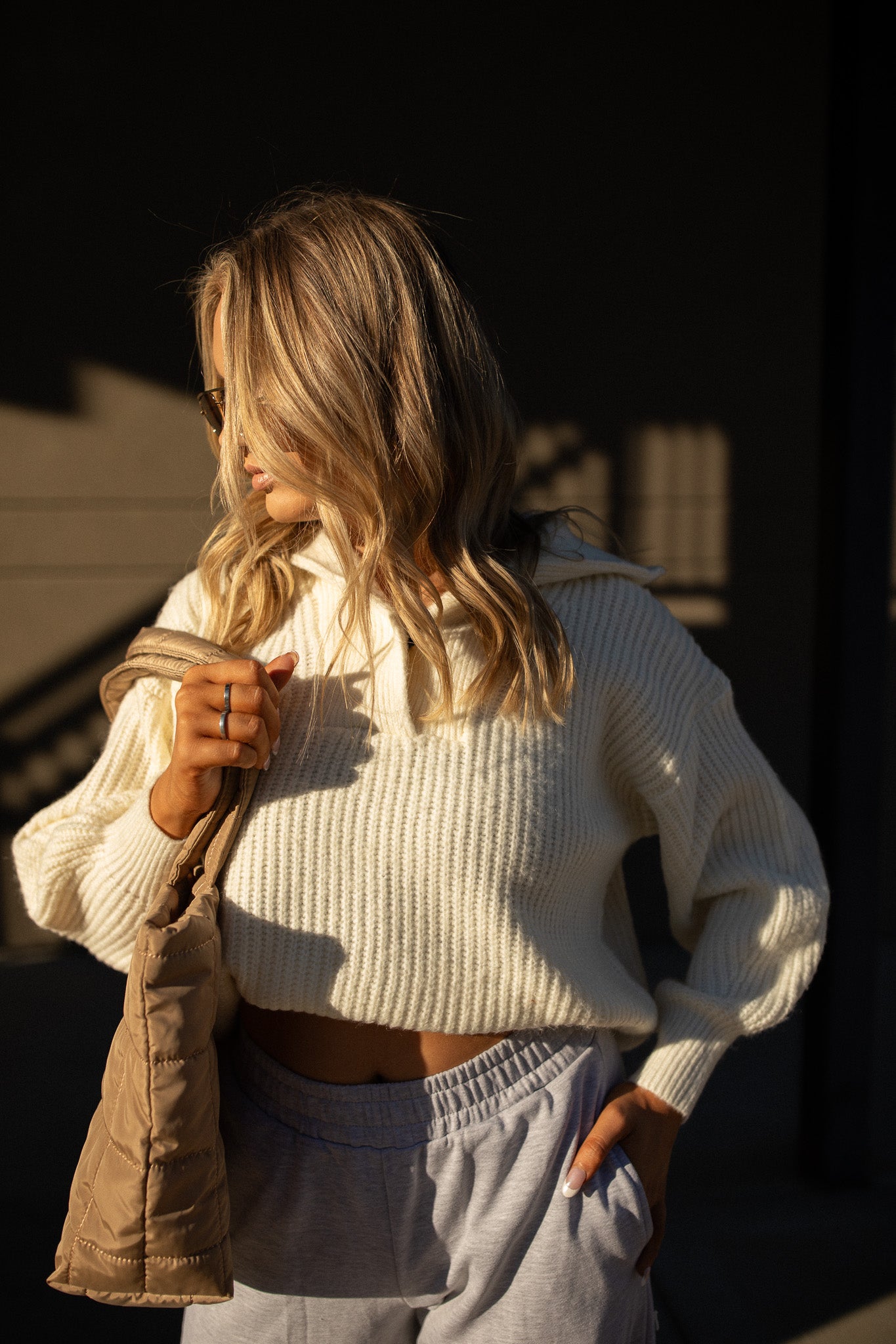 The Winslet Collared Sweater (white)