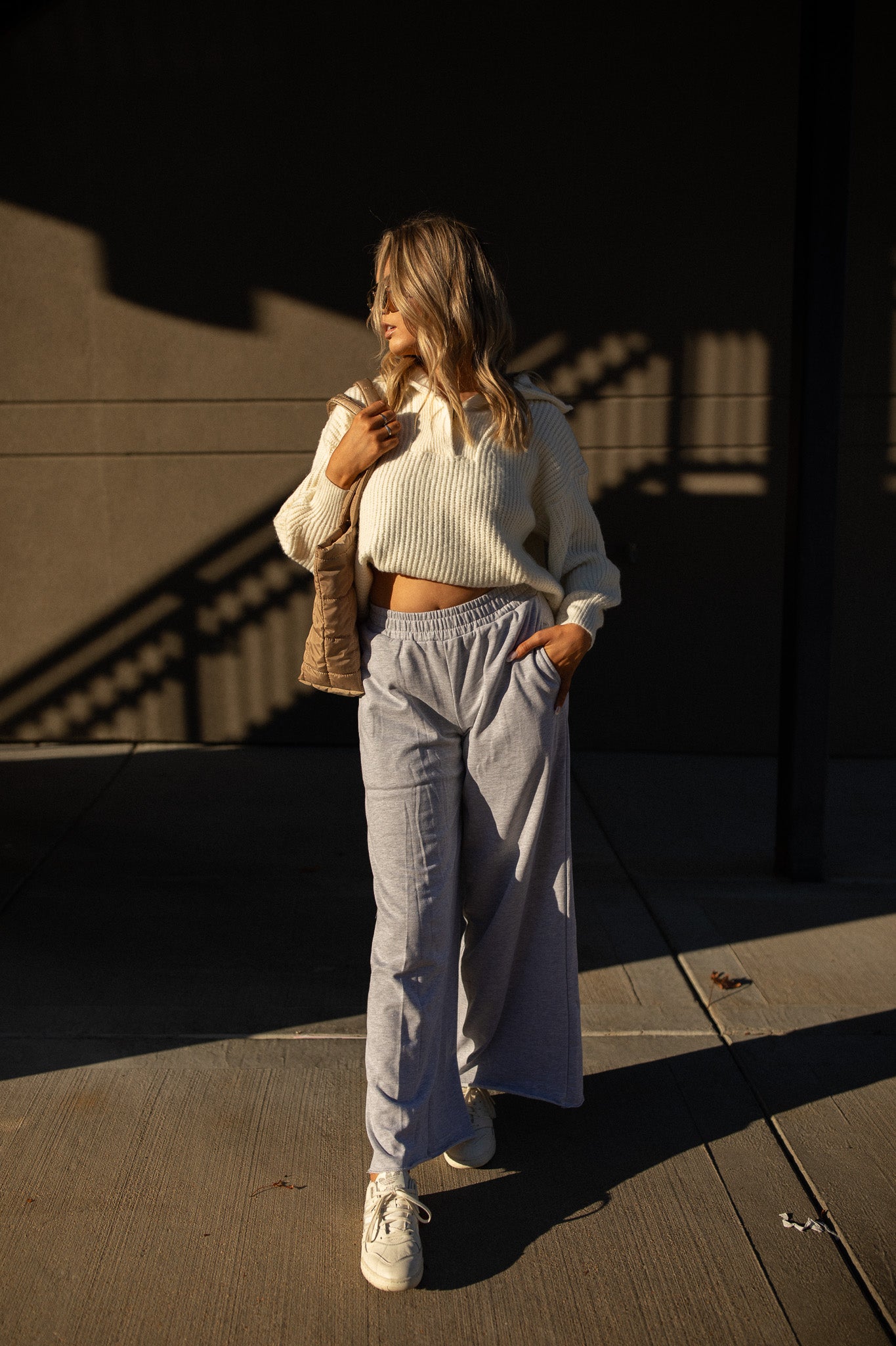The Winslet Collared Sweater (white)