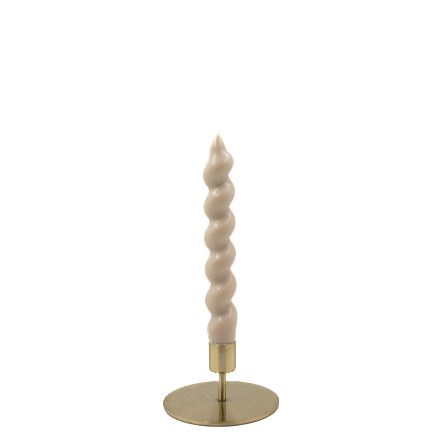 Beige Twisted Taper Candle