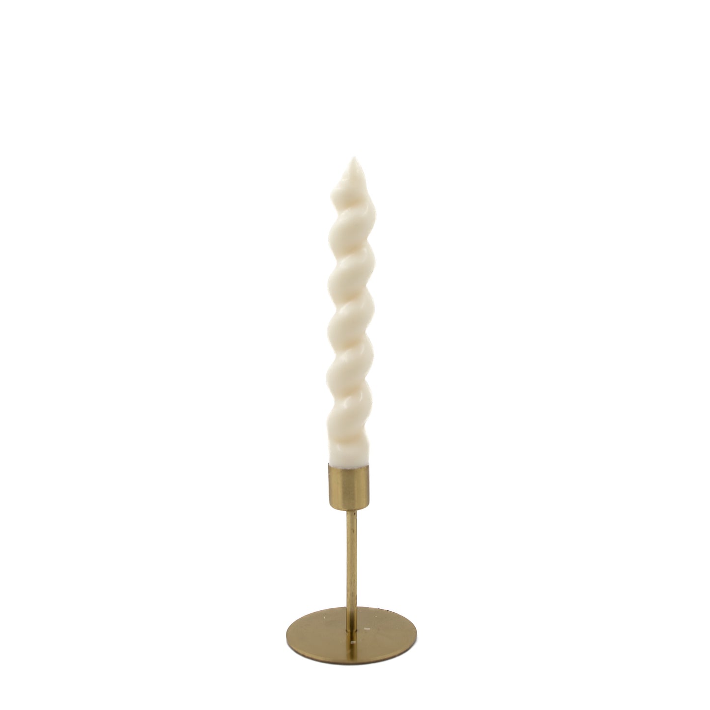 Cream Twisted Taper Candle