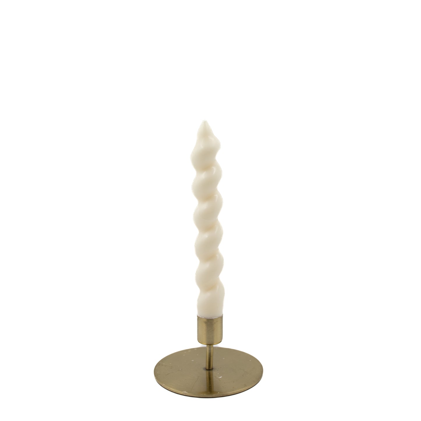 Cream Twisted Taper Candle