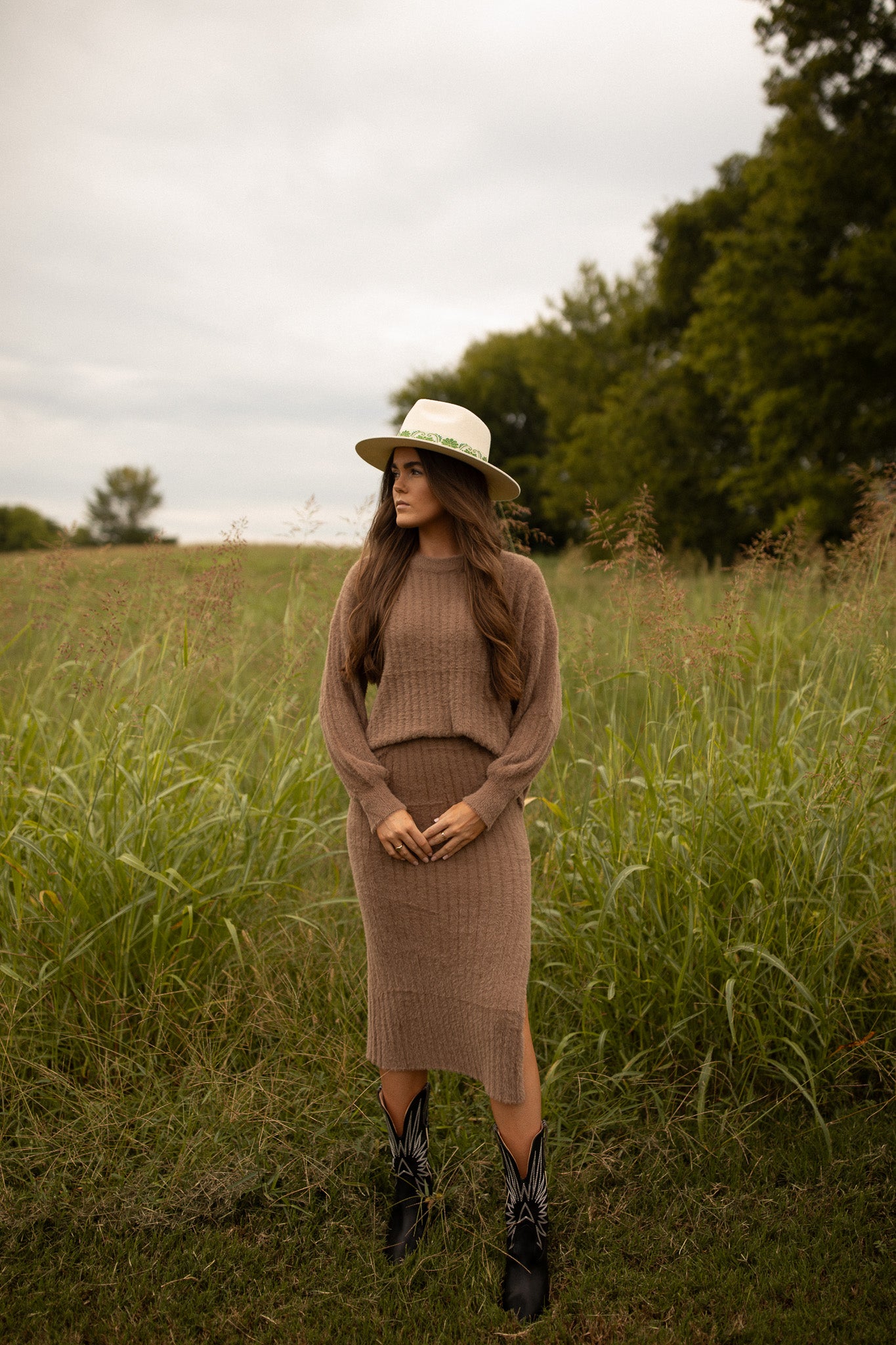 Chestnut Sweater Skirt