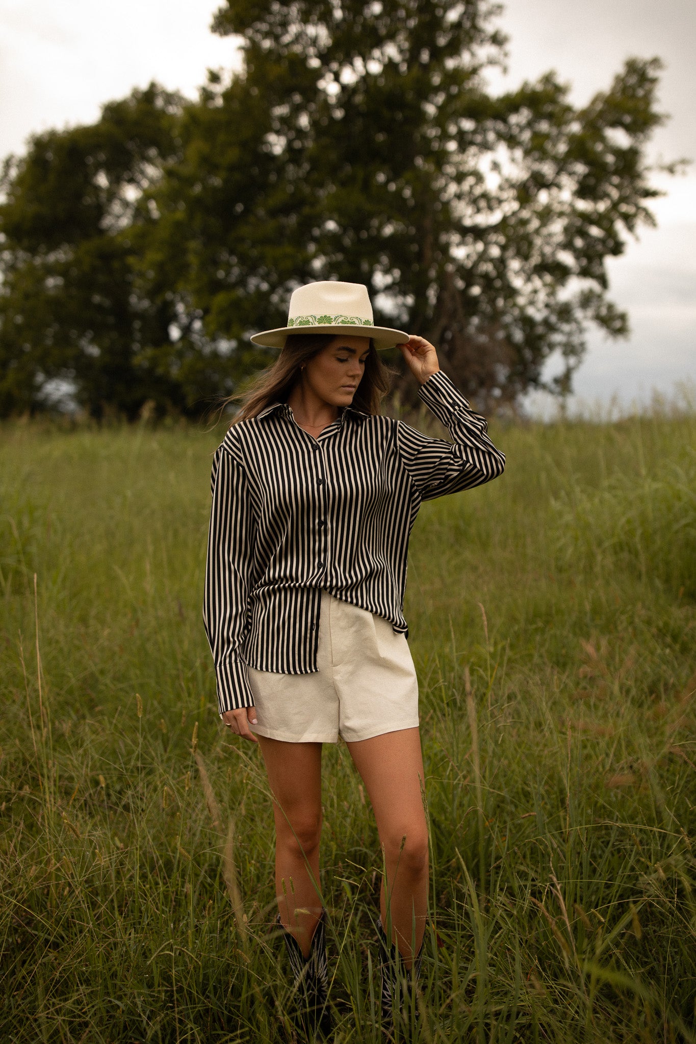 Black Striped Blouse