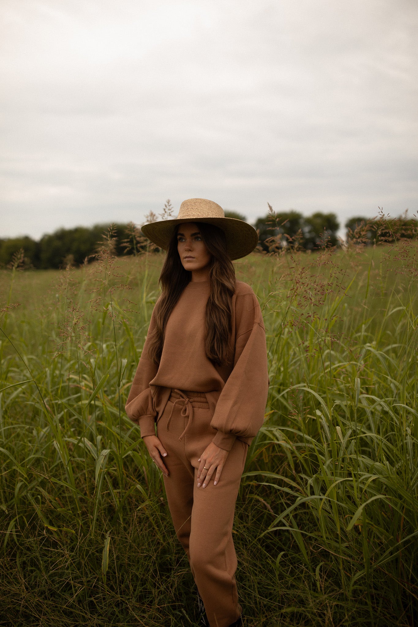 The Sweat Set Top (deep camel)