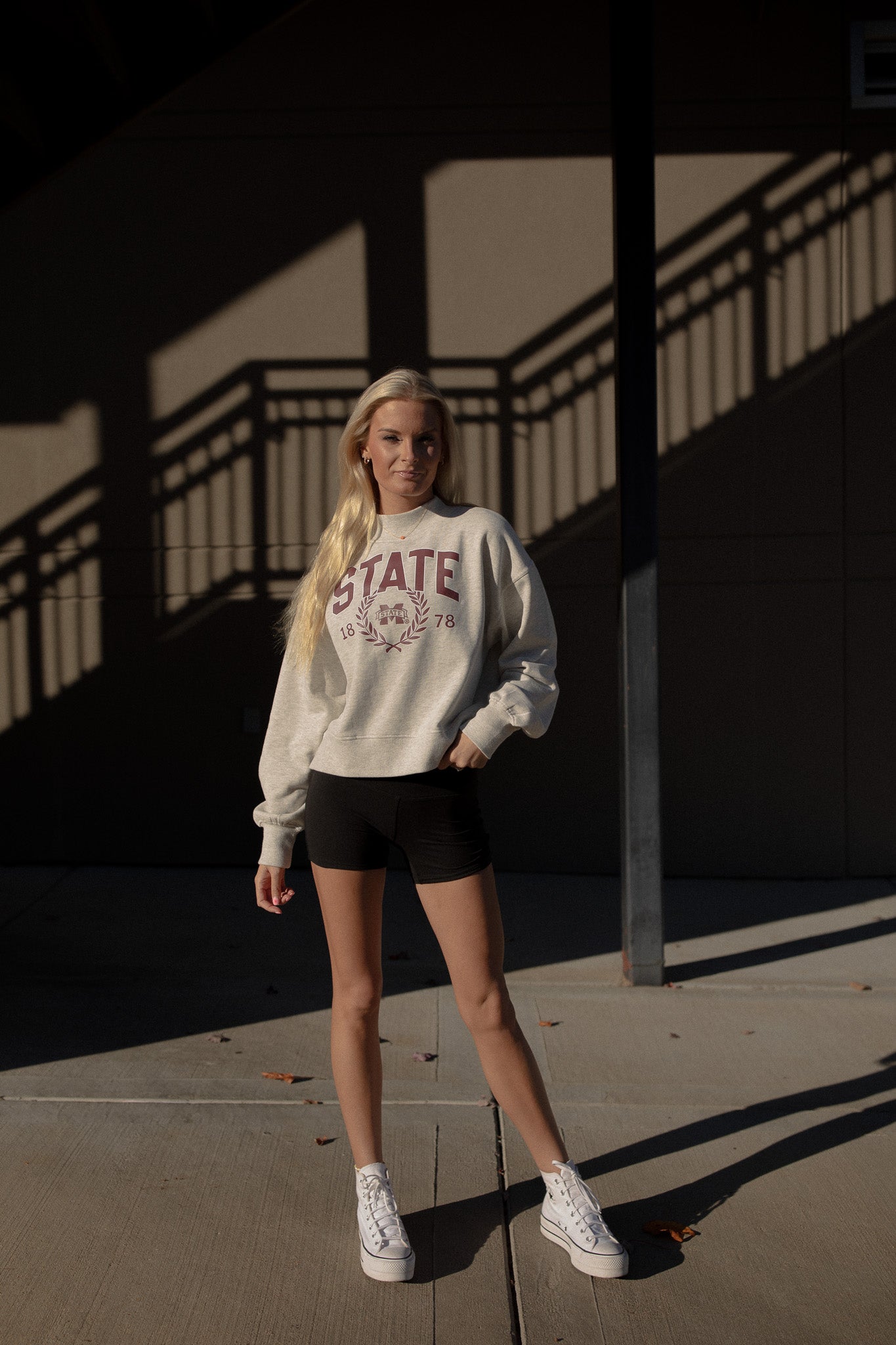 MSU Collegiate Laurel Sweatshirt (grey)
