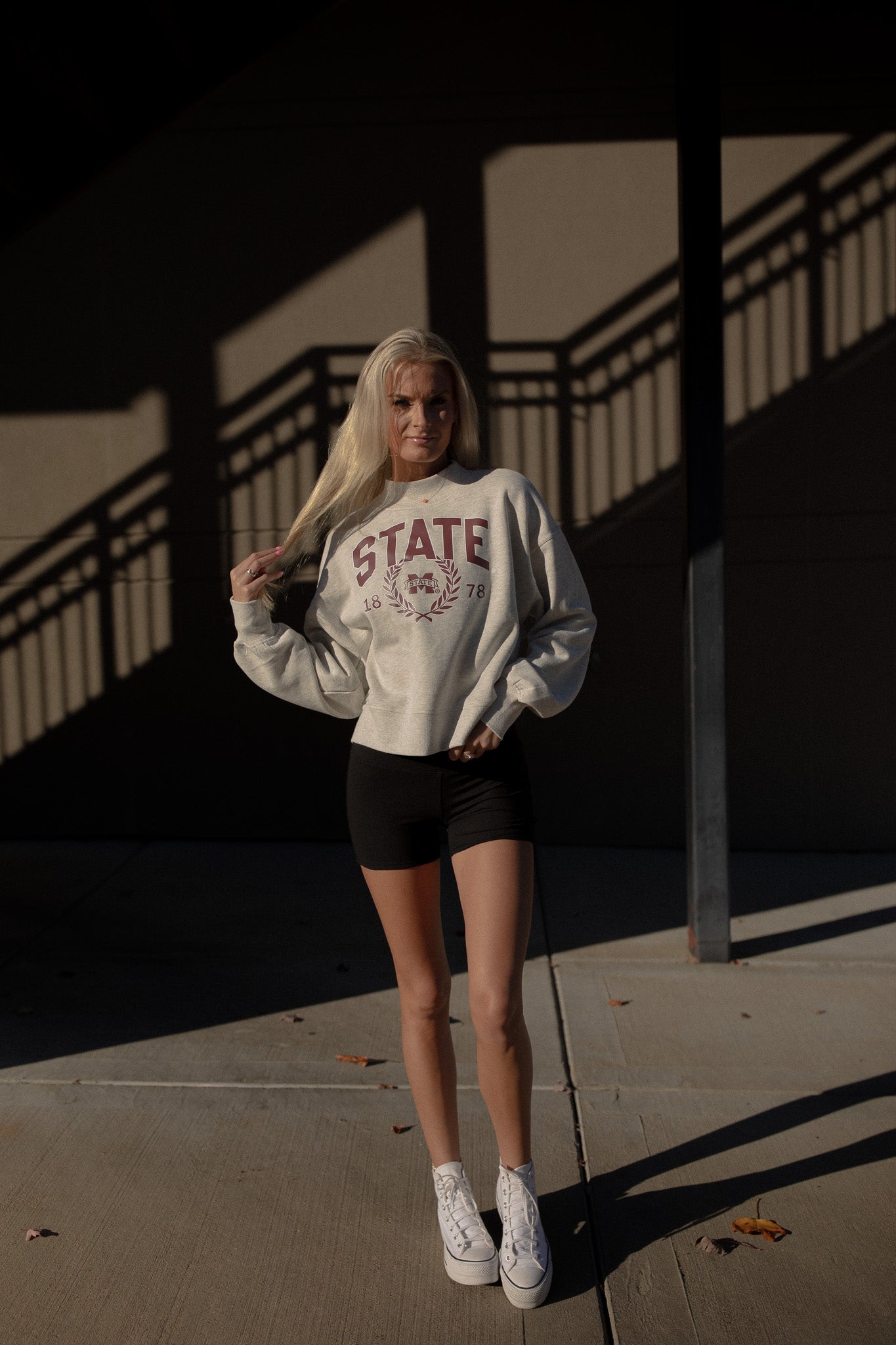 MSU Collegiate Laurel Sweatshirt (grey)