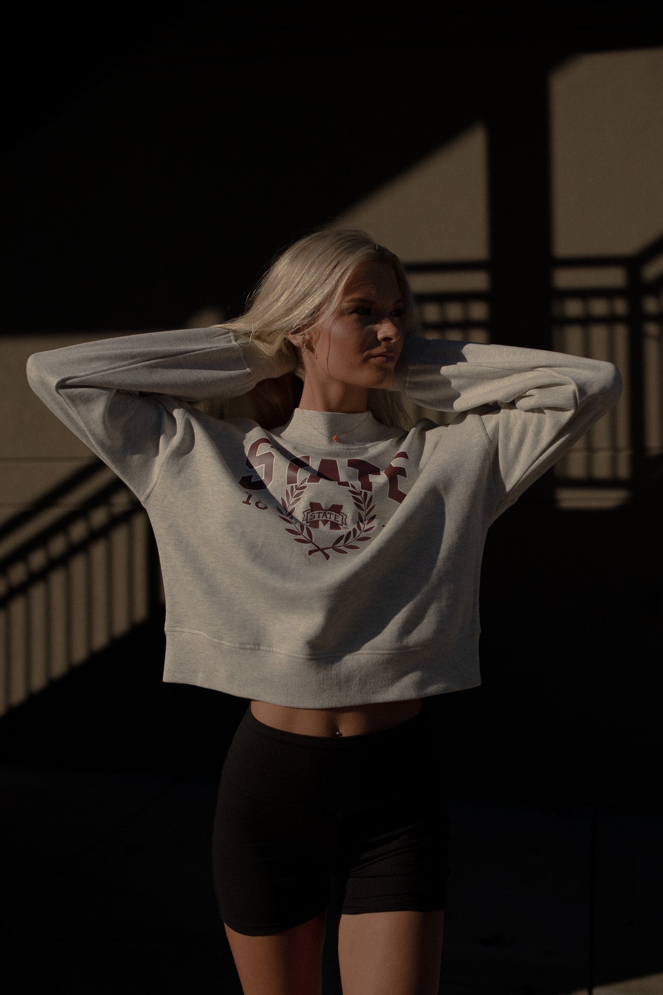 MSU Collegiate Laurel Sweatshirt (grey)