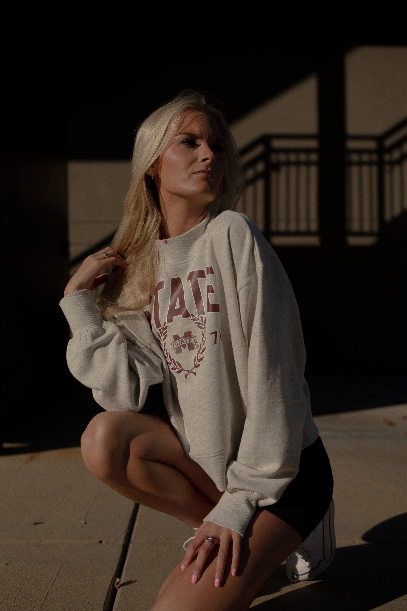 MSU Collegiate Laurel Sweatshirt (grey)