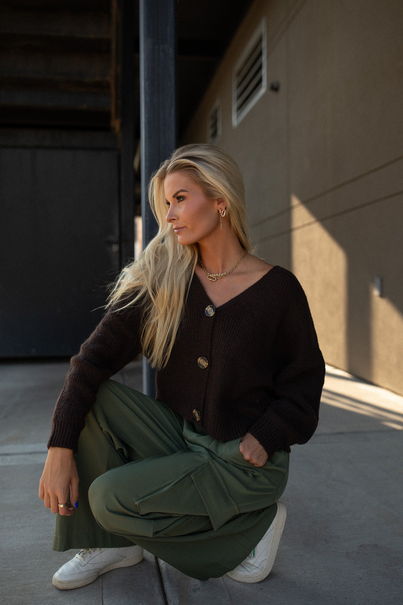 Olive Clancy Cargo Pants