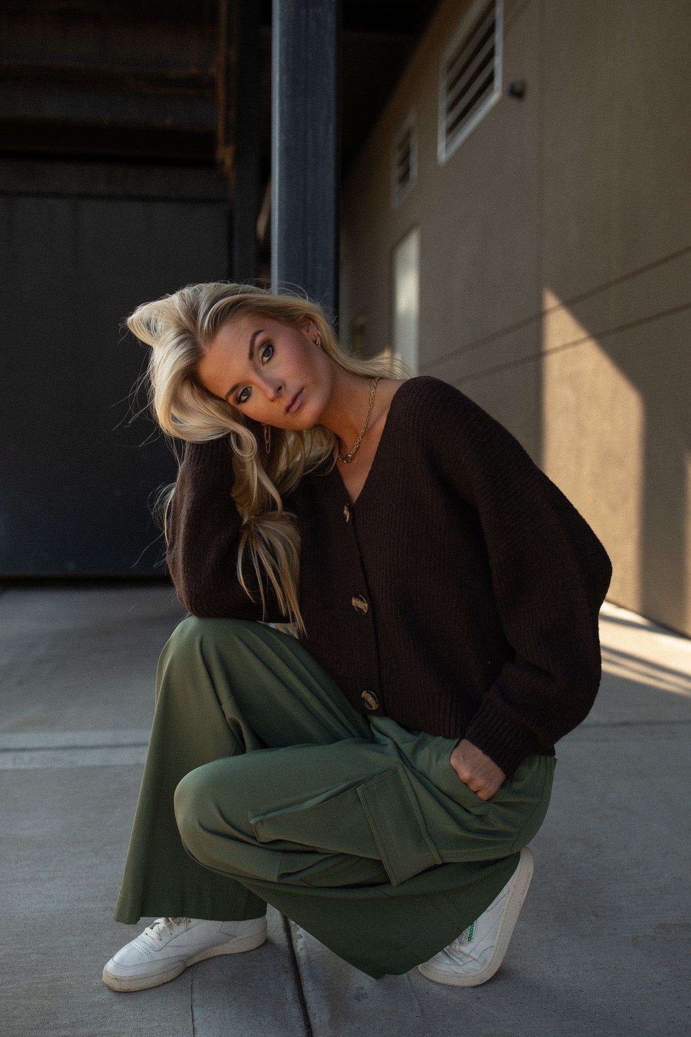 Olive Clancy Cargo Pants