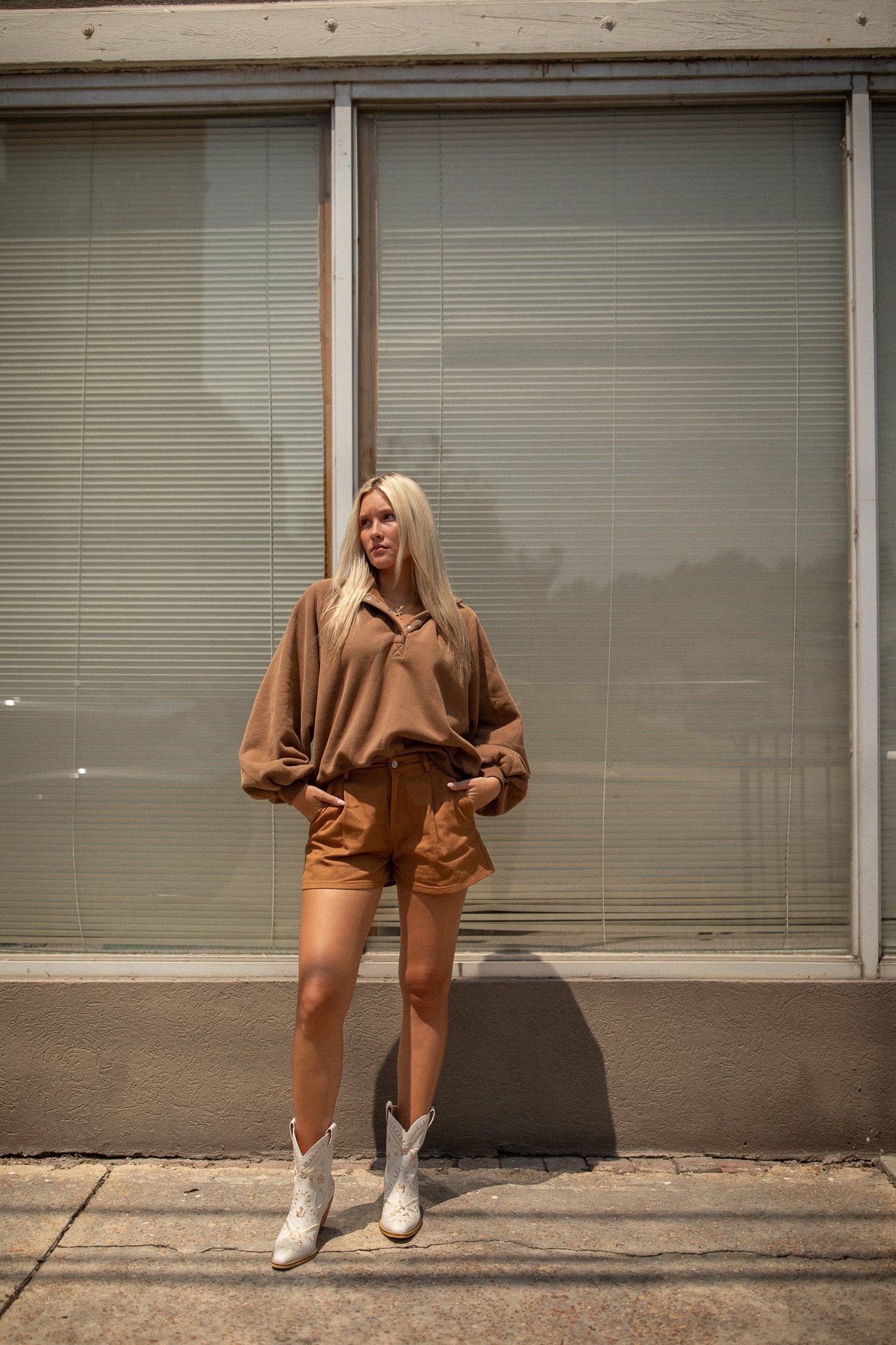 Winifred Flare Shorts (rust)