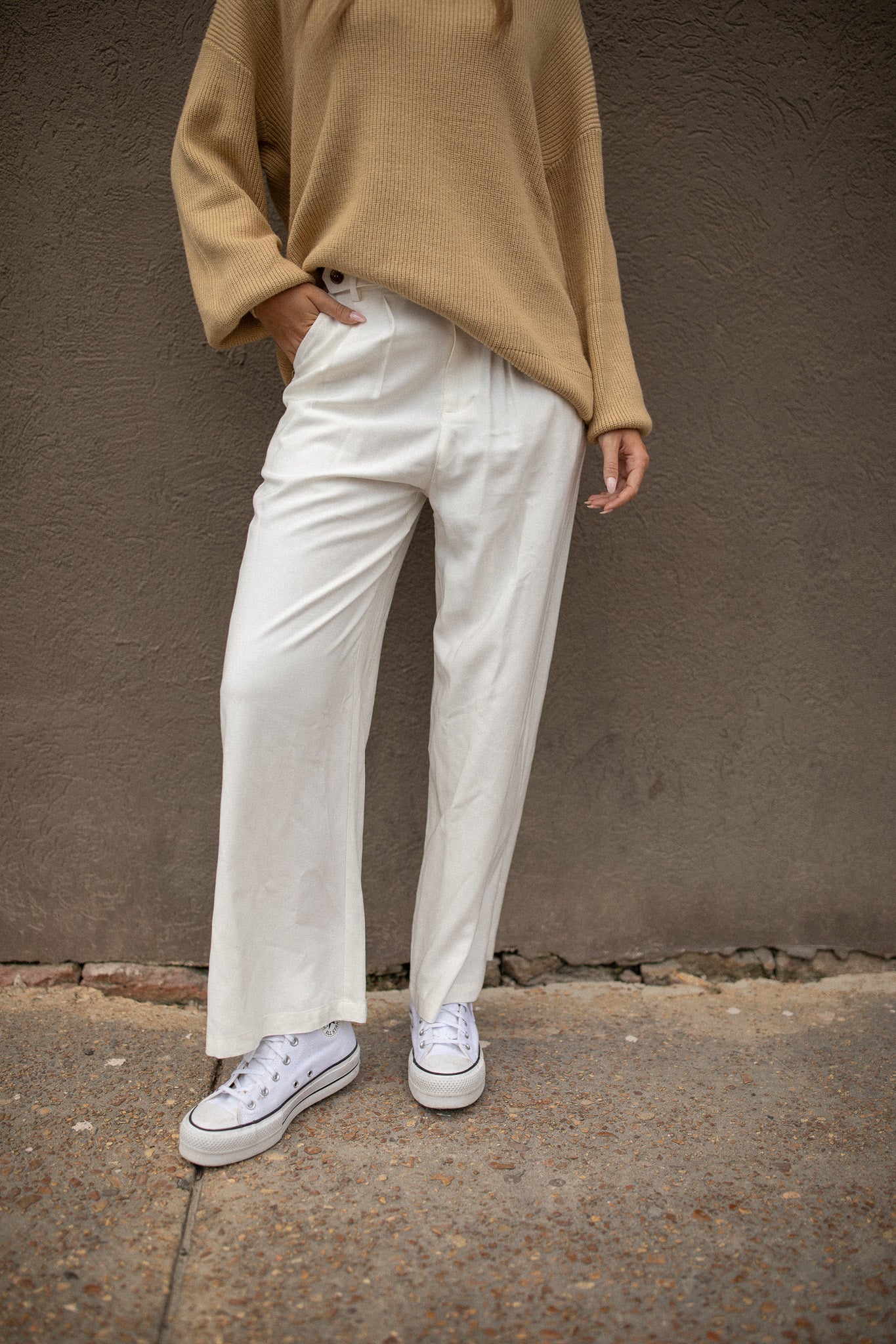 BEST SELLER White Tencel Trouser