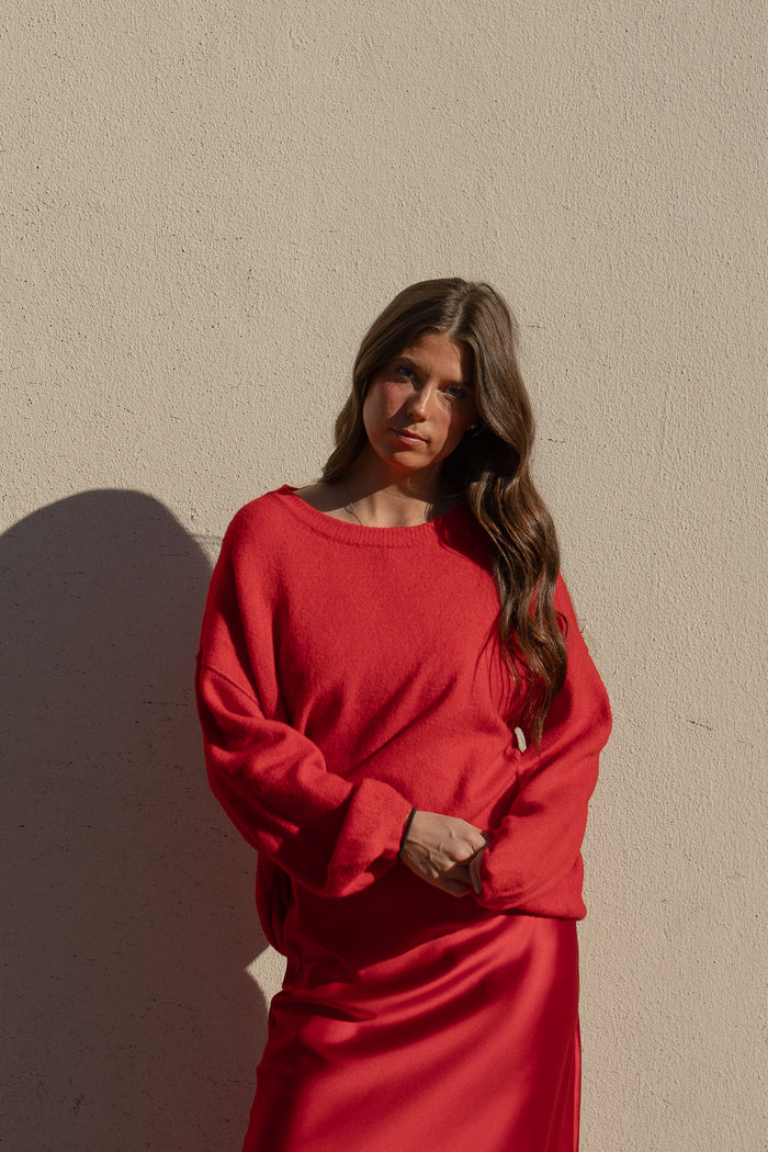 SALE BEST SELLER Homebody Sweater (red) - GEORGE-MARY'S